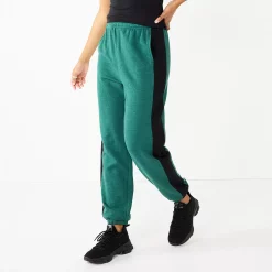 Juniors' SO® Oversized High-Rise Boyfriend Joggers -Teens shop 6142521 Green Colorblock