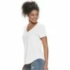Juniors' SO® Favorite V-Neck Short Sleeve Tee -Teens shop 6171841 Modern White